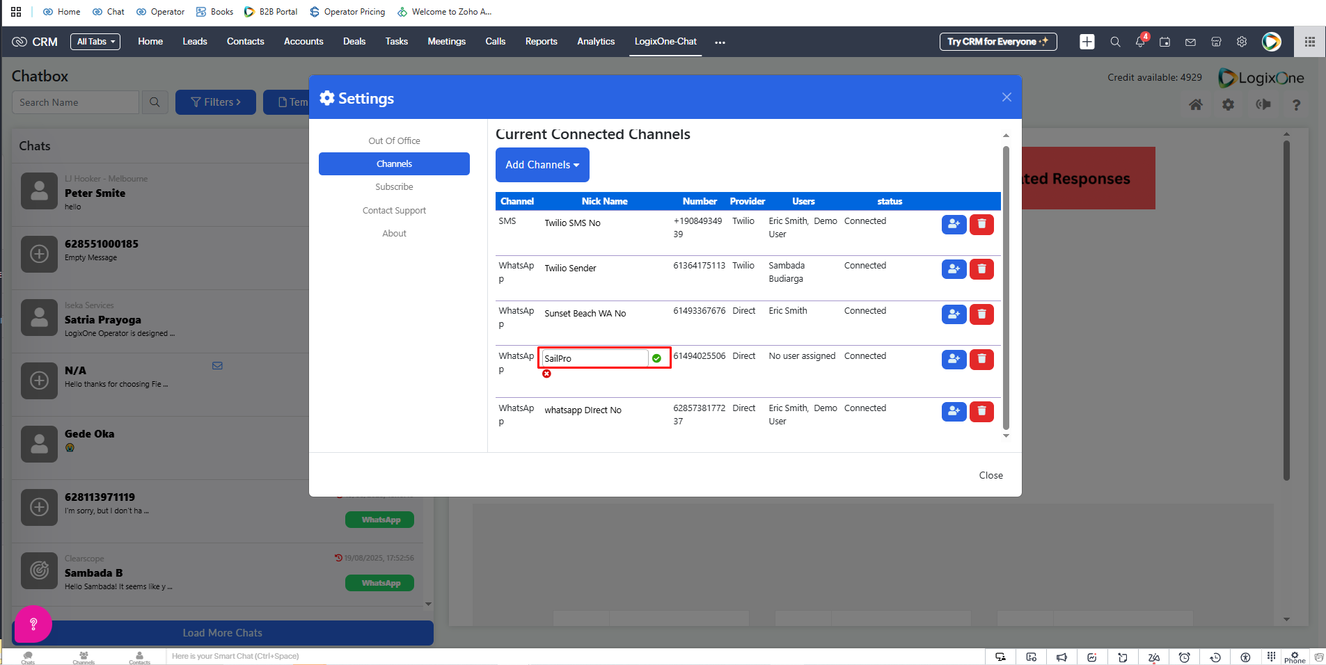 How to connect a WhatsApp Personal or WhatsApp Business to LogixOne Chat