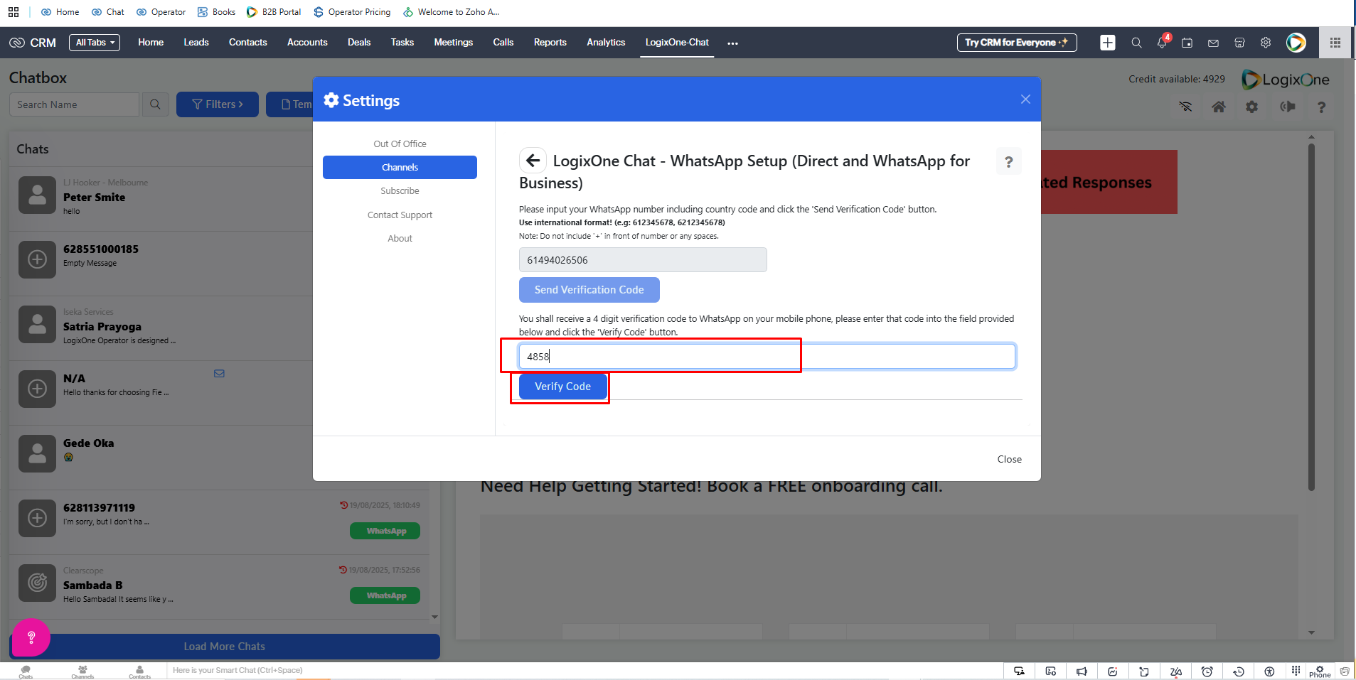 How to connect a WhatsApp Personal or WhatsApp Business to LogixOne Chat